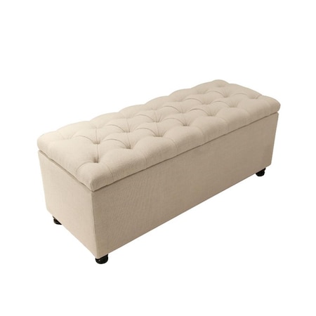 Diamond Sofa Park Ave Tufted Lift-Top Storage Trunk- Desert Sand Linen PARKAVETRSD